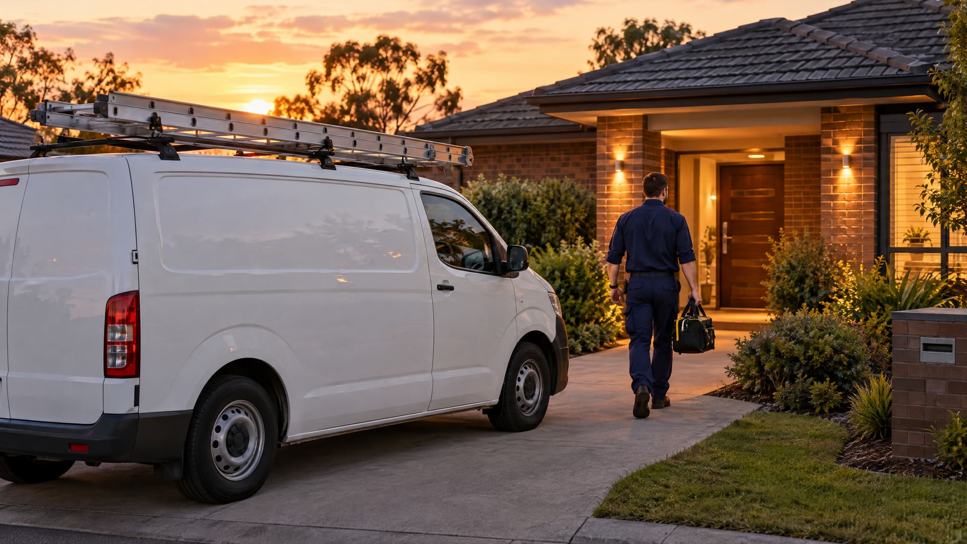Payless Plumbing service van attending a 24/7 emergency callout at a home in Melbourne's south east