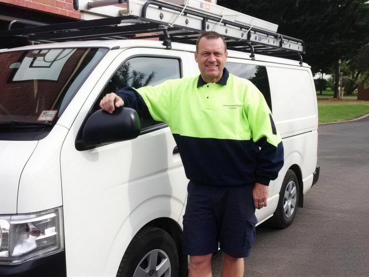 Owner of Payless Plumbing standing beside the company service van in Narre Warren North